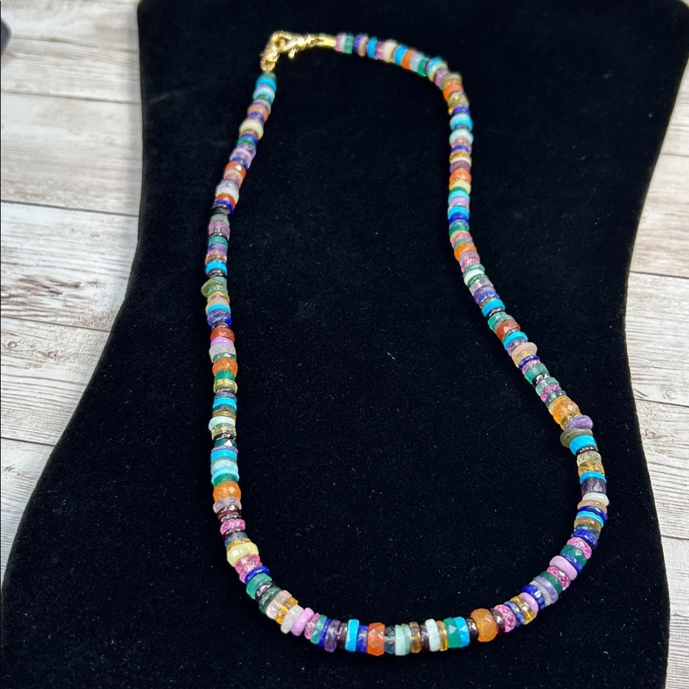 Multi Gemstone Beaded Necklace - image 7